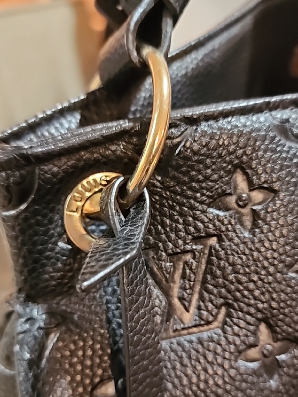 Black Embossed Monogram Artsy Top-Handle Shoulder Bag - Picture 2 of 14